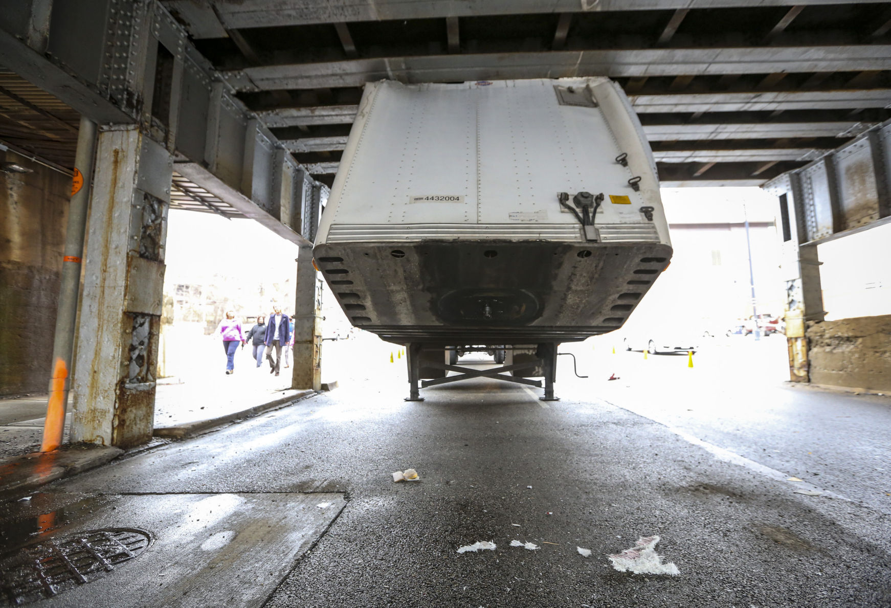 Harrison Street bridge claims another truck